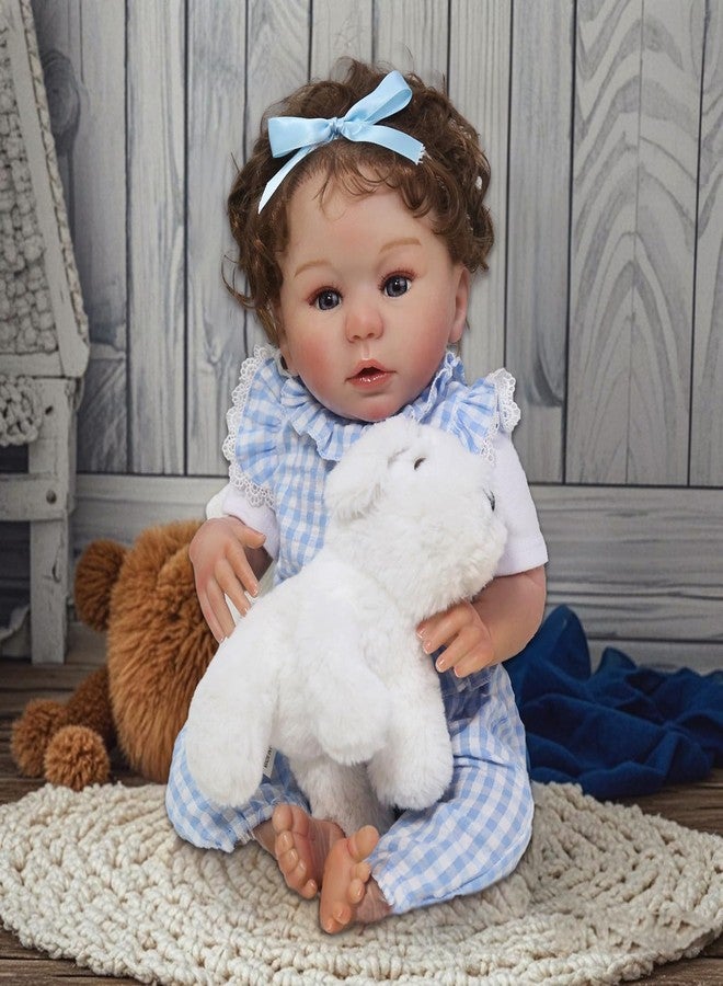KSBD Reborn Baby Dolls - 18 Inch Realistic Baby Doll Newborn Girl Real Life Baby Dolls with Lifelike Hair, Eyelashes Handmade Weighted Soft for Kids 3+ with Accessories and Gift Box - Image 4